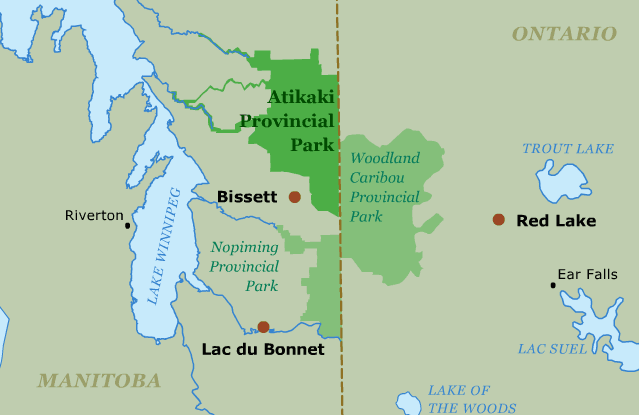 Atikaki Provincial Park Map