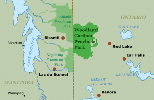 woodland caribou park services map