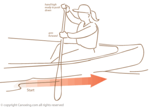 forward paddle canoe strokes